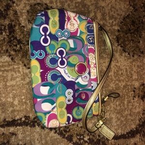 Colorful coach clutch